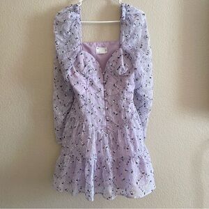 ASOS purple button down corset mini dress size 6